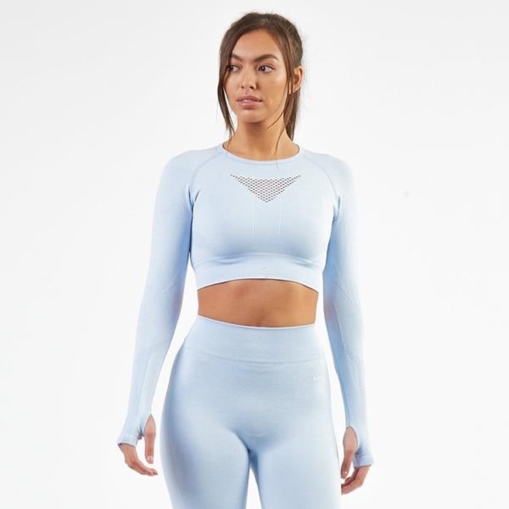 Aybl Ice Blue Matching Workout Set - Leggings AND Top SIZE M